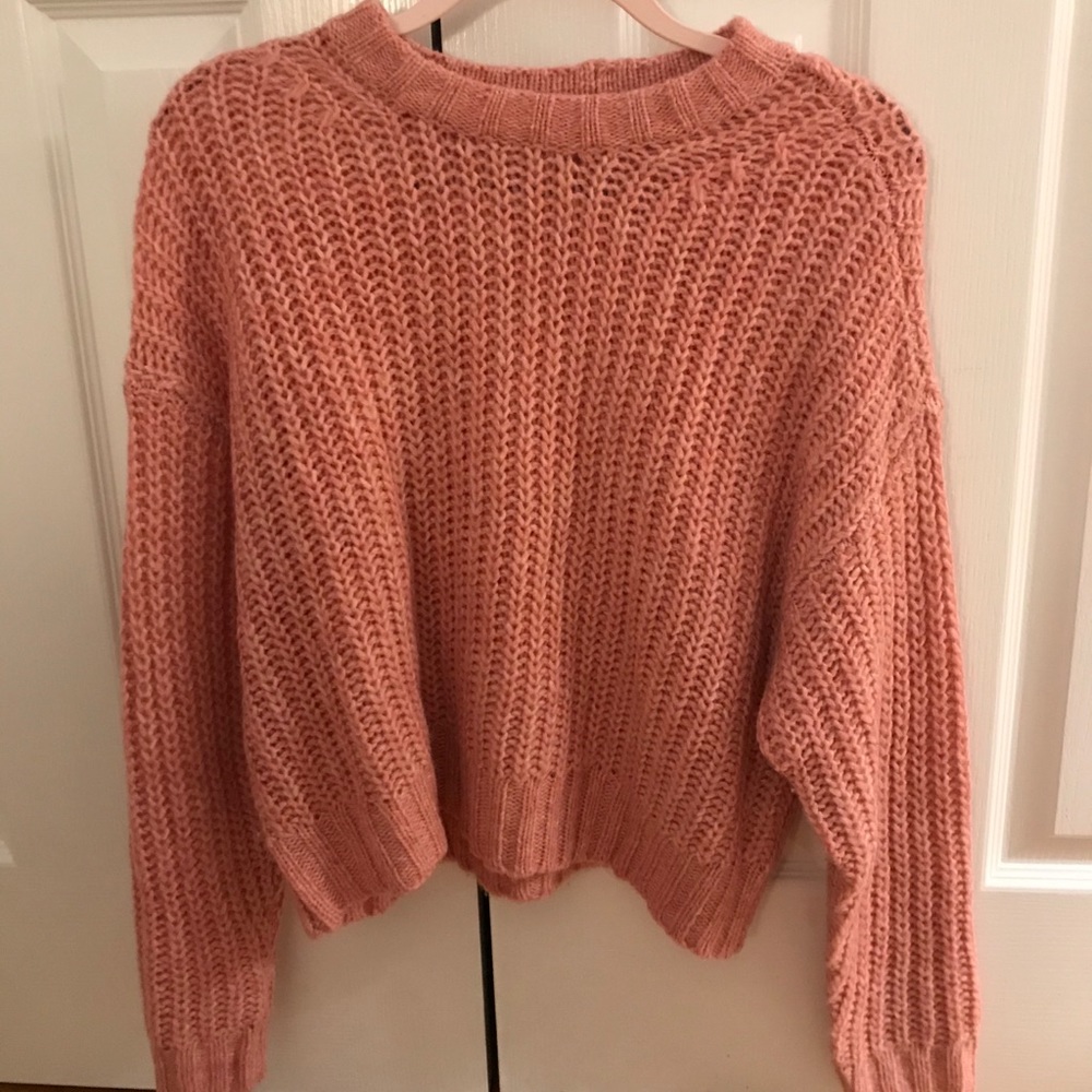 Pink American eagle sweater
